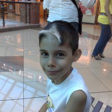 Riccardo Nicolosi sul set de Il bambino della domenica