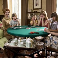 Isabella Ferrari, Marina Massironi, Margherita Buy e Paola Cortellesi sul set del film Due partite