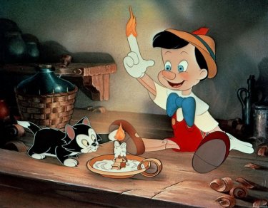 Una scena del cartoon Pinocchio (1940)