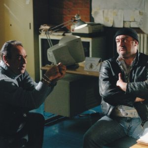 Gaetano Amato e Federico Torre in una sequenza del serial La squadra