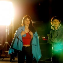 Crisula Stafida sul set del film Il soffio dell'Anima