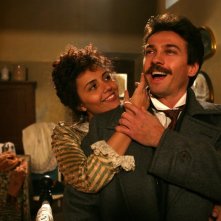 Alessio Boni e Serena Rossi in una scena della fiction Puccini