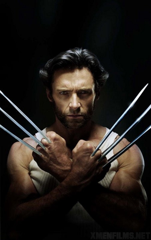 Un intenso primo piano di Hugh Jackman/Logan in  X-Men - Le origini: Wolverine
