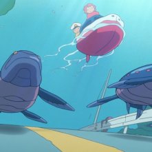 Una scena del film d'animazione Ponyo sulla scogliera