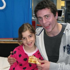 Angelica Cinquantini con Federico Galante sul set di Medicina Generale 2