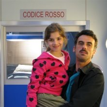 Angelica Cinquantini con Thomas Trabacchi sul set di Medicina Generale 2