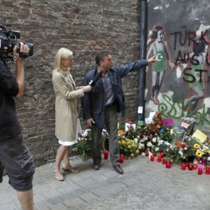 Massimo Ghini in una scena del film per la tv Sui tuoi passi