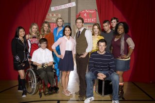 Il cast di Glee in una foto promozionale della serie