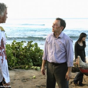 Michael Emerson, Jeff Fahey e Yunjin Kim nell'episodio Namaste di Lost