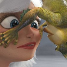 Ginormica incontra per la prima volta The Missing Link nel film d'animazione Mostri contro Alieni