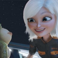 The Missing Link e Ginormica in un'immagine del film d'animazione Mostri contro Alieni