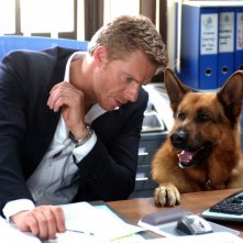 Kaspar Capparoni con Rex nella dodicesima stagione della serie, la seconda prodotta in Italia