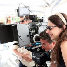 La regista Francesca Archibugi sul set del film Una questione di cuore