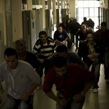 I detenuti della Casa Circondariale 'Lorusso e Cutugno' di Torino in una scena del film Tutta colpa di Giuda