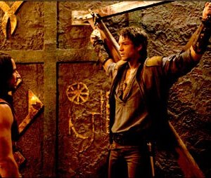 Craig Parker e Craig Horner in un faccia a faccia carico di tensione nell'episodio 'Conversion' della serie tv Legend of the Seeker