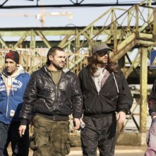 Raoul Bova impegnato in una sequenza di Sbirri, diretto da Roberto Burchielli