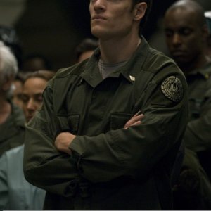 Tahmoh Penikett nell'episodio 'Daybreak: Part 1' dell'ultima stagione di Battlestar Galactica