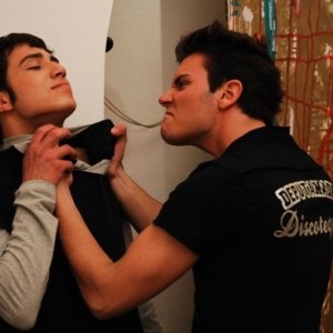 Andrea Lucente e Gabriele Merlonghi in una scena del film Nient'altro che noi