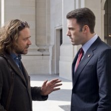 Russell Crowe e Ben Affleck in una scena del film State of Play