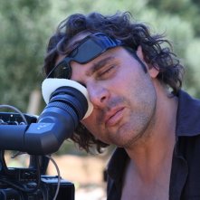 Il regista Massimo Fersini sul set del film Totem Blue
