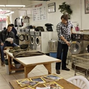 Jared Padalecki e Jensen Ackles in un momento dell'episodio The Monster at the End of this Book di Supernatural