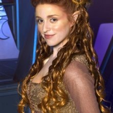 Laura Bertram sul set della serie TV Andromeda