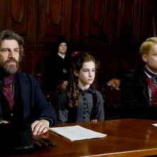 Ettore Bassi, Fabio Sartor e Federica Baù in una scena di Bakhita