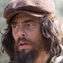 Un primo piano di Benicio Del Toro, interprete del film Che - Guerriglia