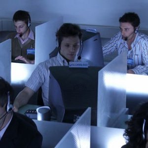 Angelo Pisani in una scena di Fuga dal call center