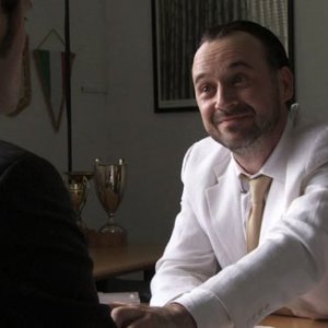 Paolo Pierobon in un'immagine del film Fuga dal call center