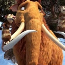 Il mammouth Ellie in dolce attesa insieme ai pestiferi Crash ed Eddie in L'era glaciale 3 - L'alba dei dinosauri