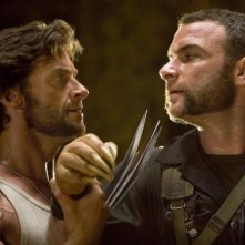 Scontro fisico tra Hugh Jackman e Liev Schreiber in X-Men - Le origini: Wolverine