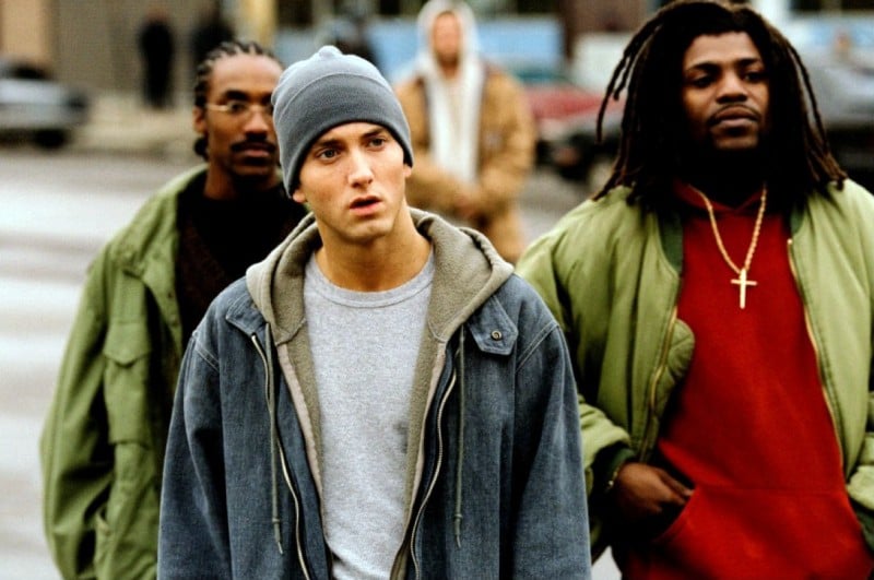 Eminem in una scena del film 8 Mile