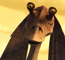 Jar Jar Binks è l'unica speranza di salvezza per Obi-Wan e Anakin nell'episodio ' The Gungan General' della serie Star Wars: Le guerre dei Cloni