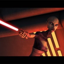 Una letale discepola del Conte Dooku nell'episodio 'Cloak of Darkness' della serie Star Wars: Le guerre dei Cloni