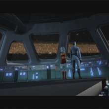 Una scena dell'episodio 'Downfall of a Droid' della serie tv Star Wars: Le guerre dei Cloni