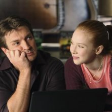 Nathan Fillion e Molly C. Quinn nell'episodio Hell Hath No Fury della serie Castle