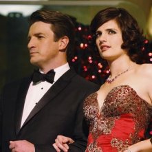 Stana Katic e Nathan Fillion nell'episodio Home Is Where the Heart Stops di Castle