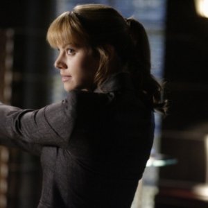 Erica Durance in una scena dell'episodio ' Mostro da meteorite ' della serie tv Smallville