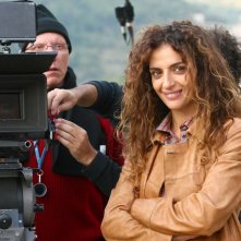 Gioia Spaziani sul set della fiction Al di là del lago