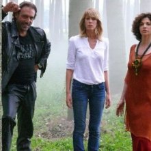 Alessia Marcuzzi e Anna Galiena sul set del film tv Un amore di Strega