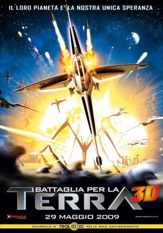 La locandina italiana di Battaglia per la Terra 3D