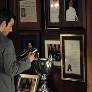 Zachary Quinto in una scena di I Am Sylar della terza stagione di Heroes