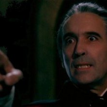 Christopher Lee in una scena de 1972: Dracula colpisce ancora