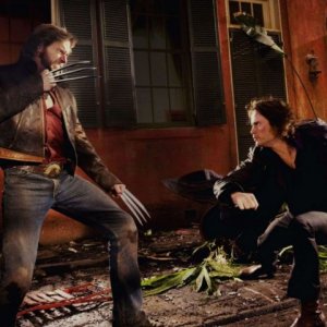 Hugh Jackman e Taylor Kitsch in una scena del film X-Men - Le origini: Wolverine