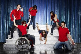 Una foto promozionale del cast della serie Glee
