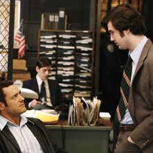 Jason O'Mara insieme a Jonathan Murphy in una scena dell'episodio ' Home is Where You Hang Your Holster ' della serie tv Life on Mars