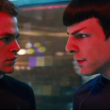 Chris Pine e Zachary Quinto in una scena del film Star Trek