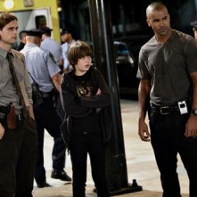 Matthew Gray Gubler, Alexander Gould e Shemar Moore nell'episodio 'Sette secondi' della serie tv Criminal Minds