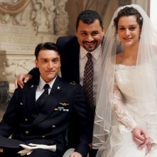 Sergio Friscia con Ciro Esposito e Raffaella Rea sul set di Le Ali